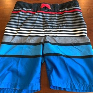 Boys stripes bathing suit trucks